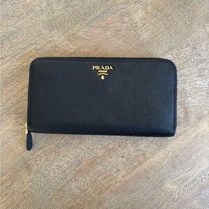 Prada Black Leather Wallet